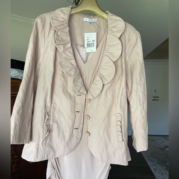 CAbi Pink Petal Collar Lined Blazer Jacket 16 - Picture 9 of 9